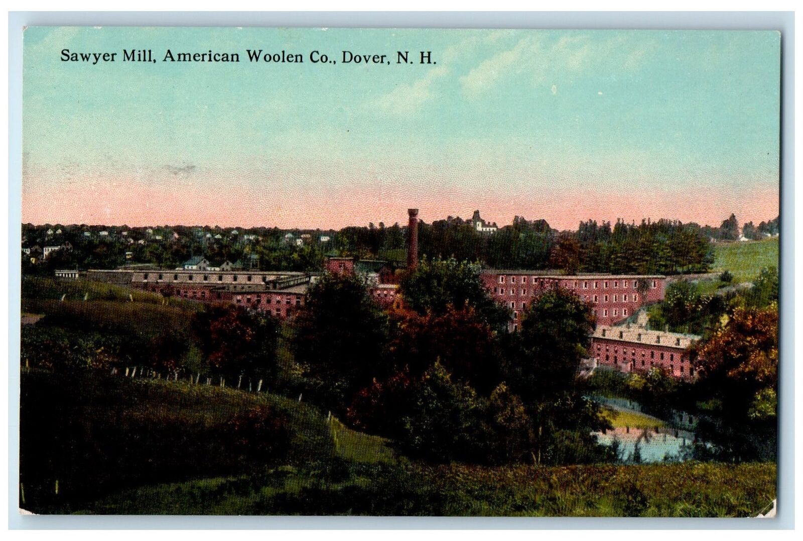 c1905's Sawyer Mill American Woolen Co. Denver NH Unposted Vintage Postcard