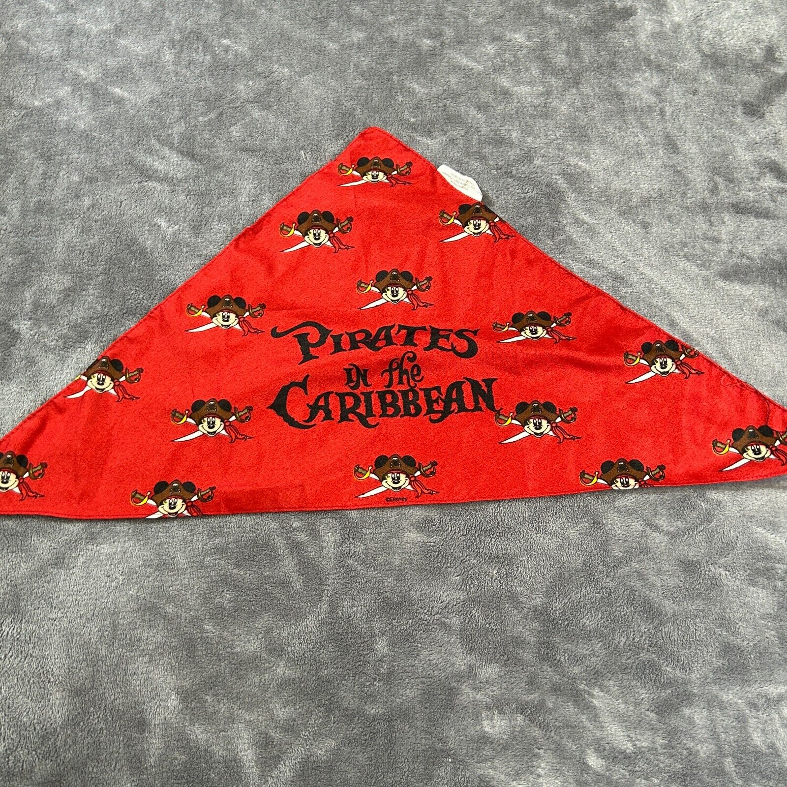 Disney Pirates of the Caribbean Red Cotton Bandana Unisex One Size