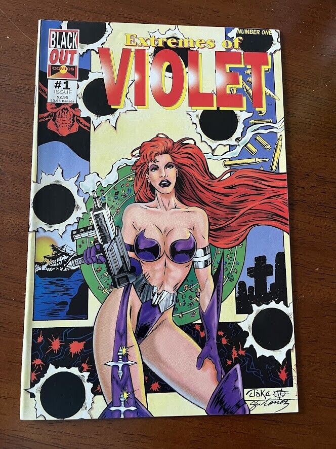 EXTREMES OF VIOLET # 1 FINE BLACK OUT COMICS 1995 BAD GIRL