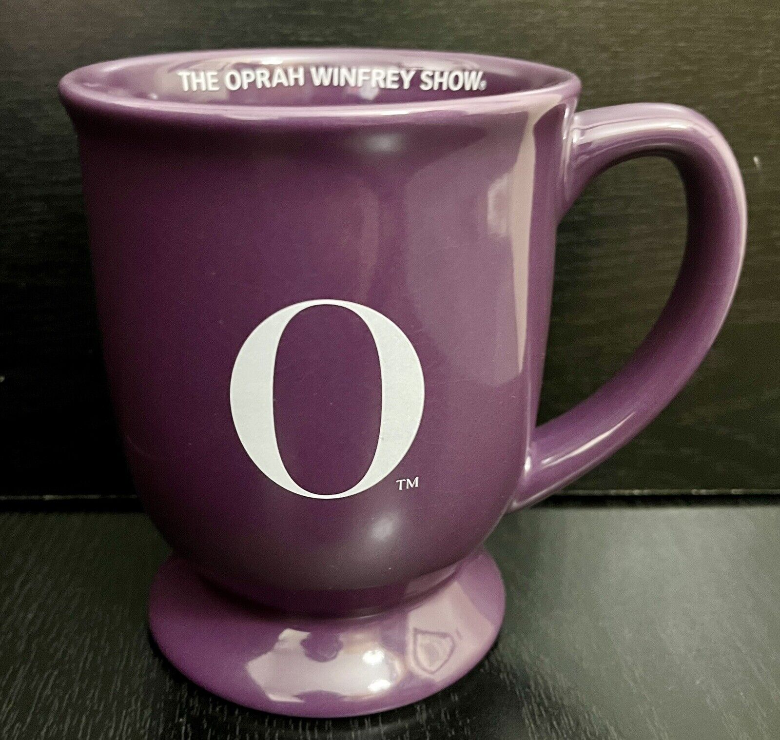Oprah Winfrey Show O Mug Ceramic Footed Coffee Tea Mug Cup 14oz PURPLE NICE