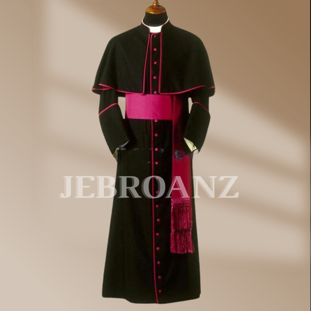 Cotton Roman Vestment Cassock - Preaching robe - Bishop inverness cape clergy