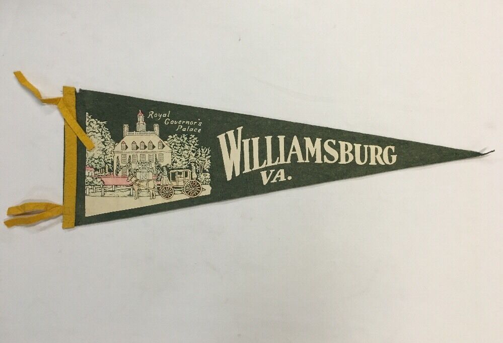 Vintage Felt Pennant Williamsburg, VA. 27\