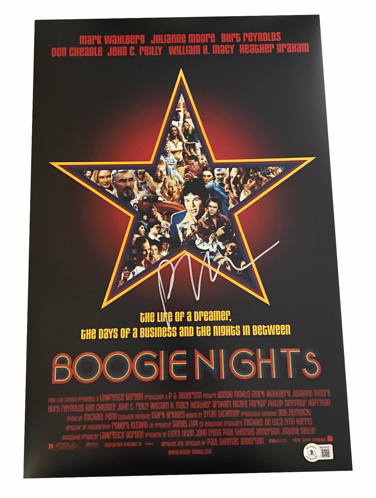 PAUL THOMAS ANDERSON SIGNED AUTOGRAPH 12X18  BOOGIE NIGHTS PHOTO BECKETT BAS