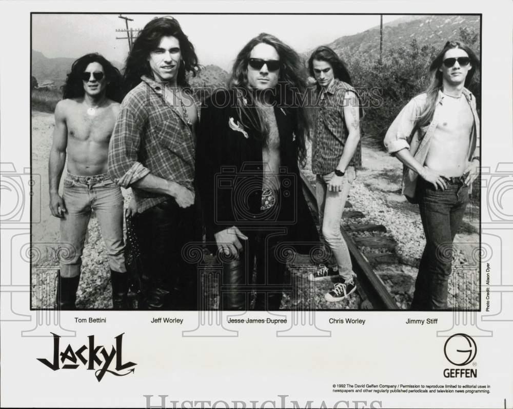 1992 Press Photo Members of Jackyl, American heavy metal band. - srp16280