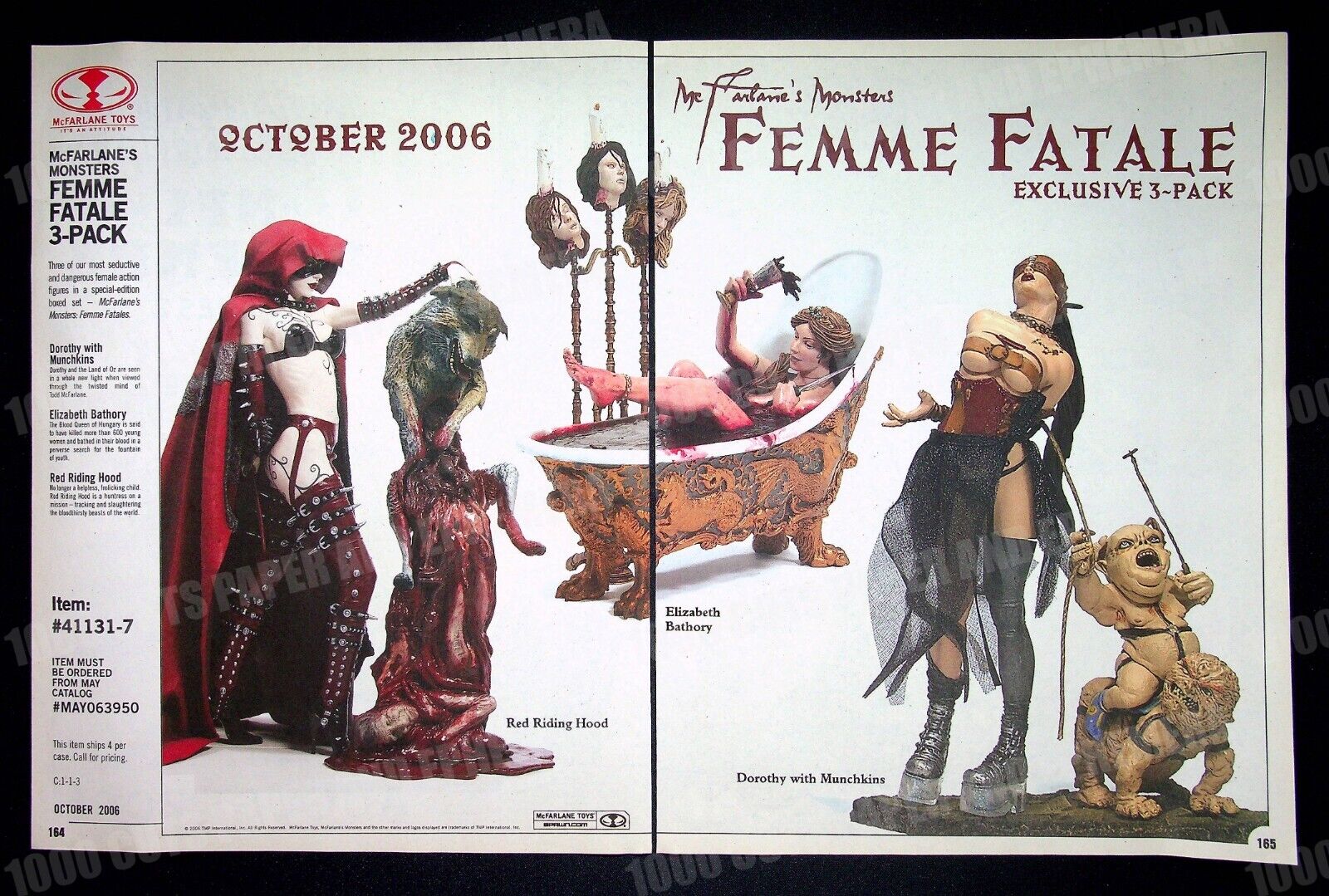 McFarlane\'s Monsters Femme Fatale Figures Toys 2006 Print Magazine Ad Poster
