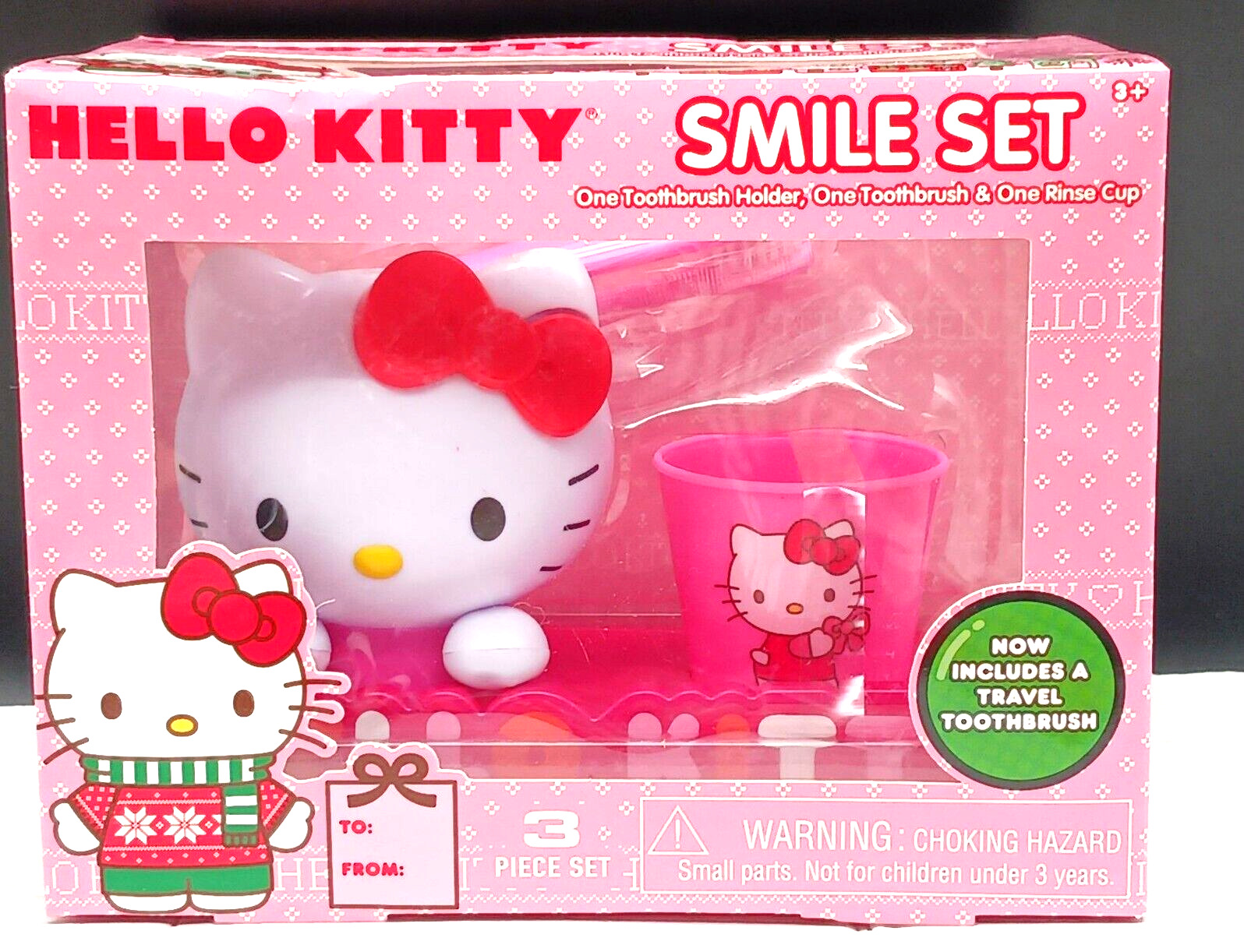 Hello Kitty Toothbrush, Holder and Cup Set New In Box SanRio 