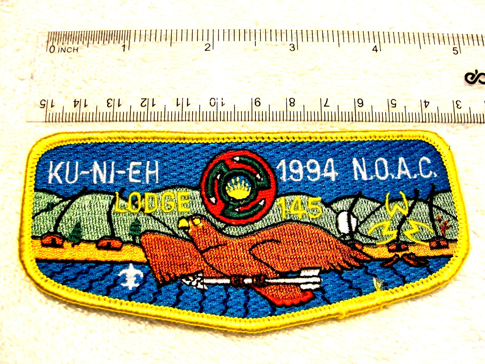 1994 NOAC, OA Lodge #145 Ku-Ni-Eh (Dan Beard), Pocket Flap Patch PP, BSA. New