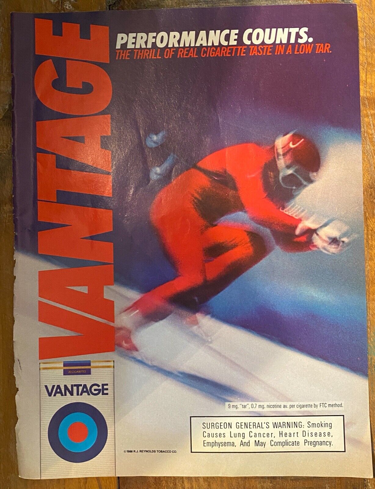 VANTAGE Print Ad from February 1986 Edition of HOT ROD Magazine