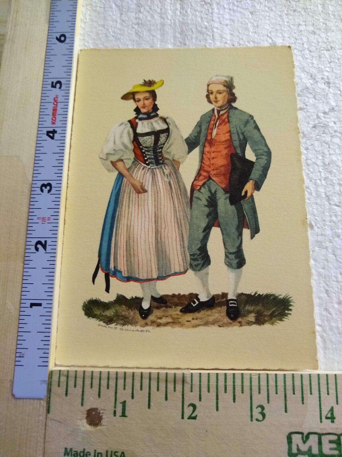Postcard 18th Century Swiss Costume Berne