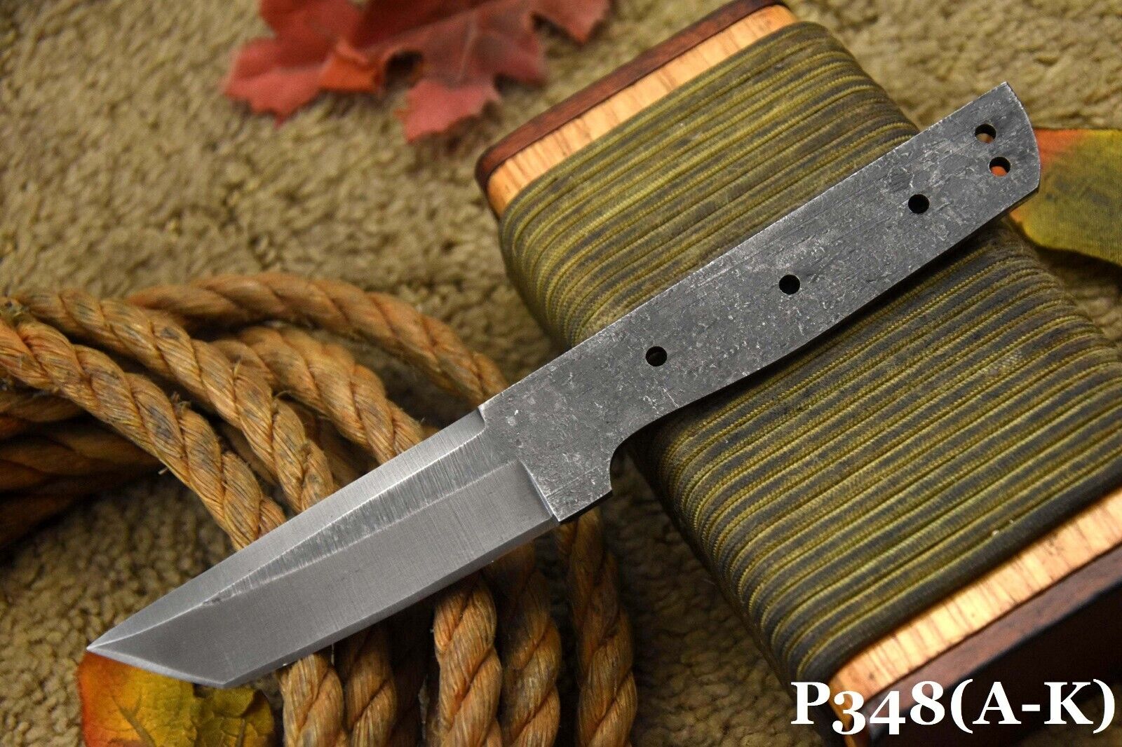 Custom Hammered Spring Steel 5160 Blank Tanto Hunting Knife,No Damascus (P348-C)