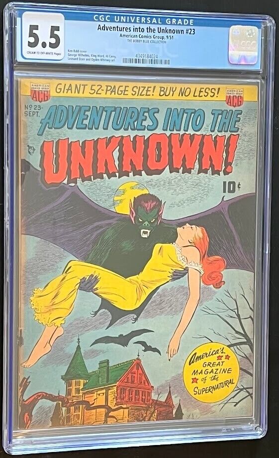 Adventures into the Unknown #23 (ACG 1951) 💥 CGC 5.5 💥 Golden Age Horror PCH