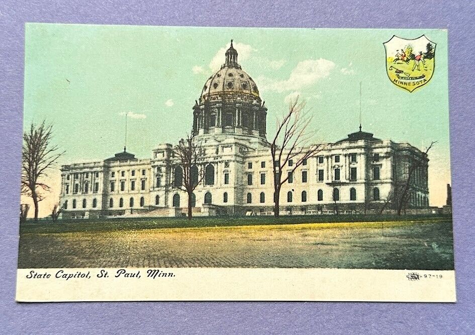 Postcard, State Capitol, St. Paul MN, Minnesota, 1908, Dome Building