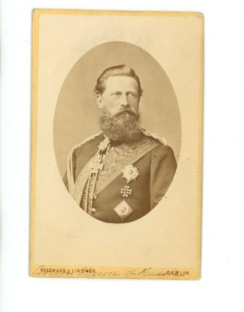 Vintage CDV Card Kaiser Frederick III, German Emperor  Lindner Photo