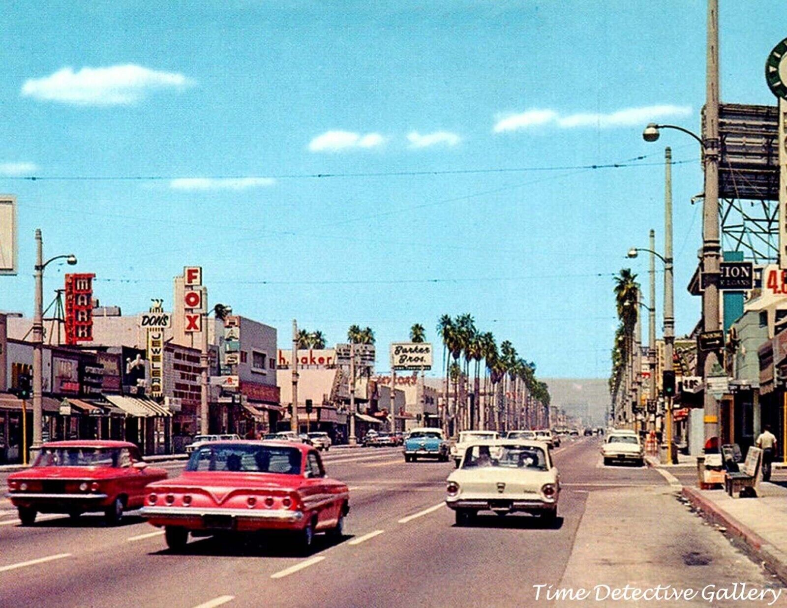 View of Van Nuys Boulevard, California - 1950s - Vintage Photo Print