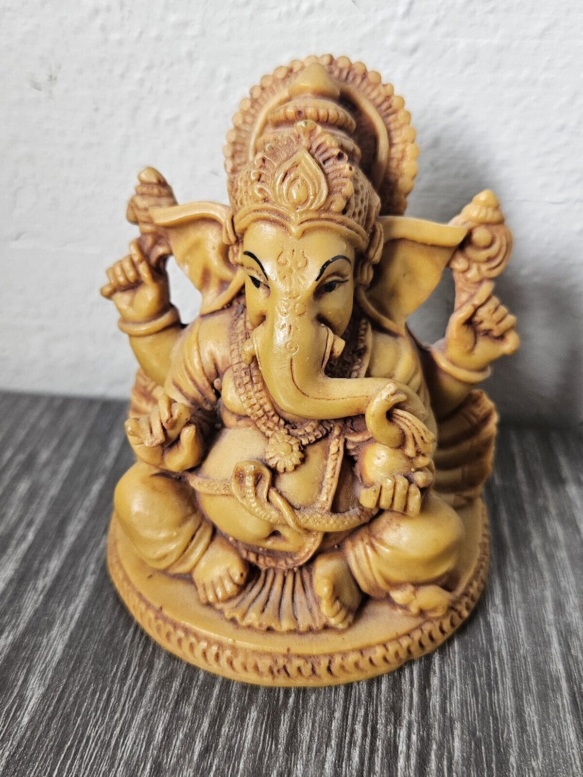 Lord Ganesha Statue Resin Hindu Elephant God Sculpture 4\