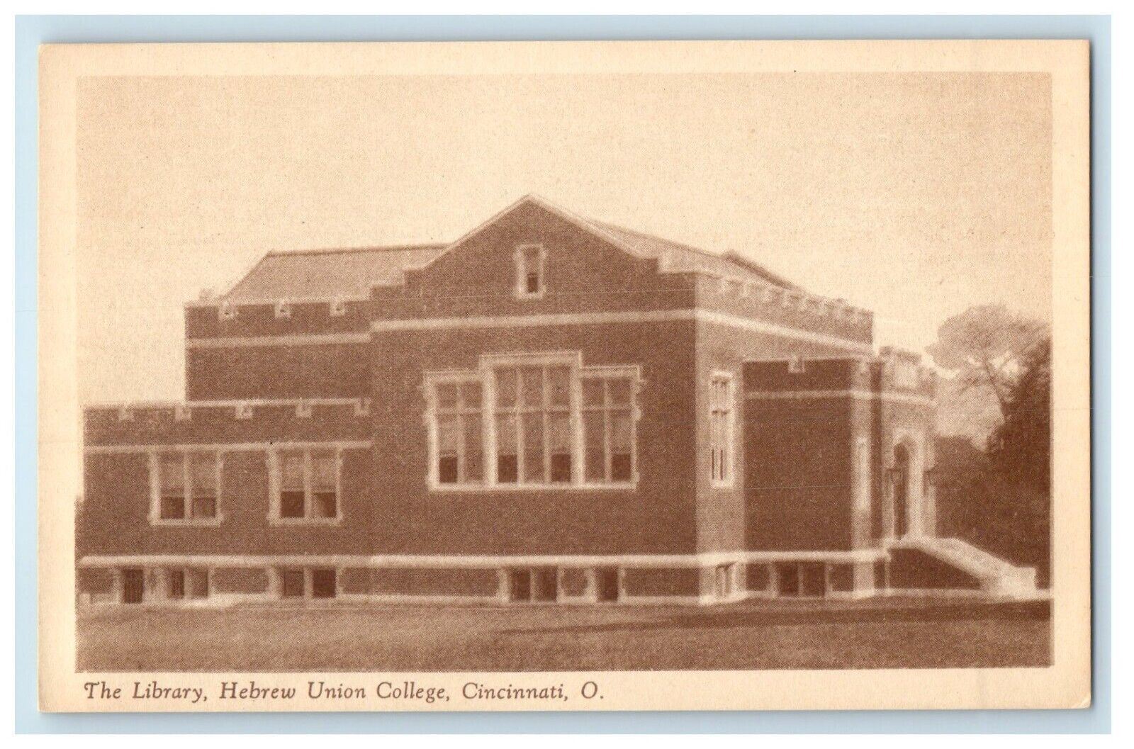 c1920 Library Building Hebrew Union College Cincinnati Ohio OH Vintage Postcard