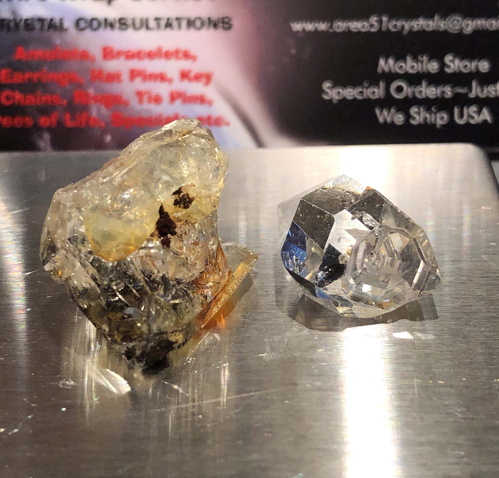 Junk Drawer Lot #KX006 Genuine Herkimer Diamond 11.0 Grams