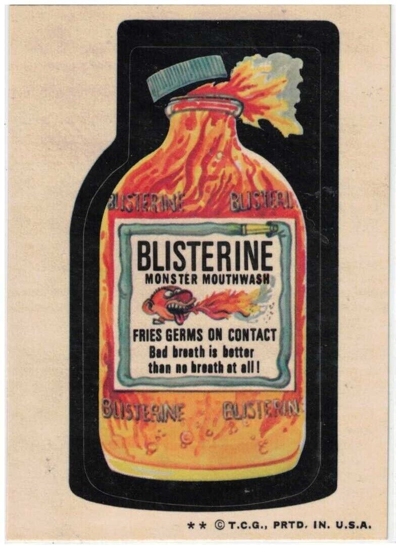 1974 Topps Original  Wacky Packages 6th Blisterine