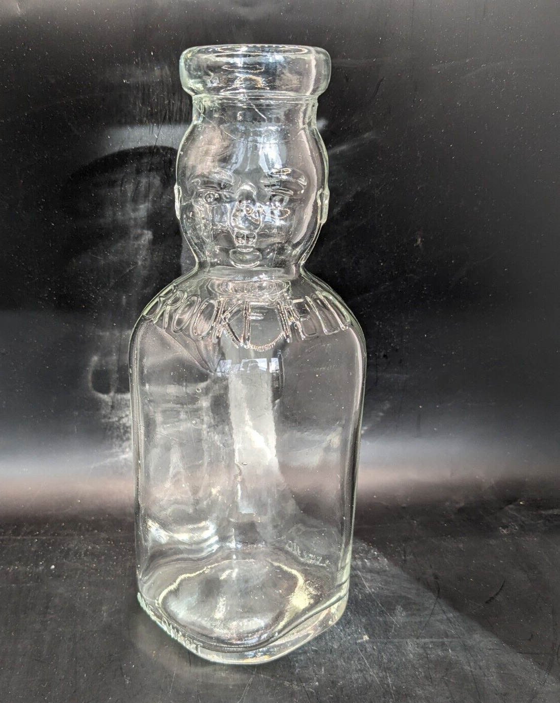 Vintage, Brookfield Baby Top, Double Sided, Quart Milk Bottle