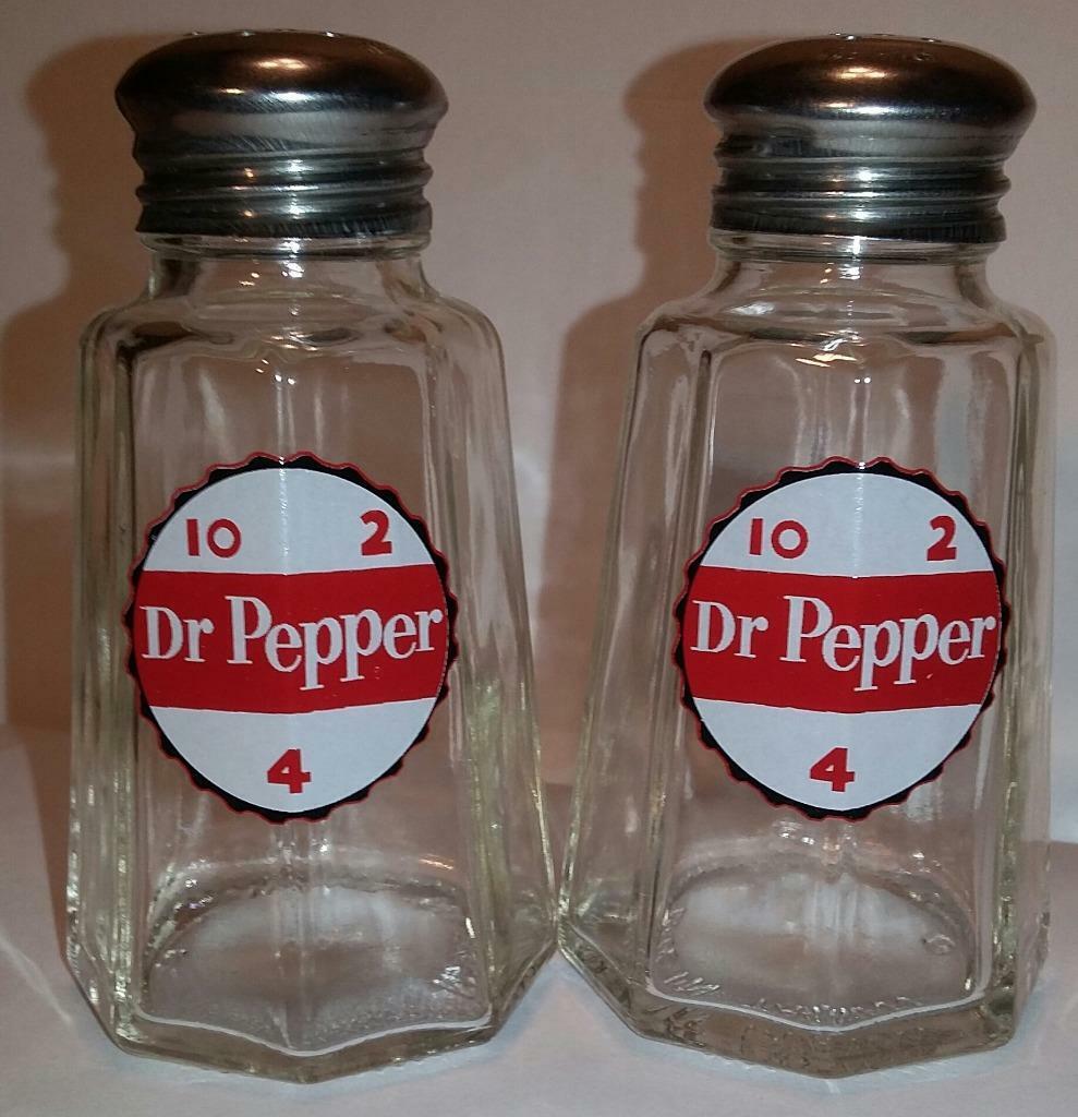 A Set of 2 Dr Pepper Salt and Pepper Shakers