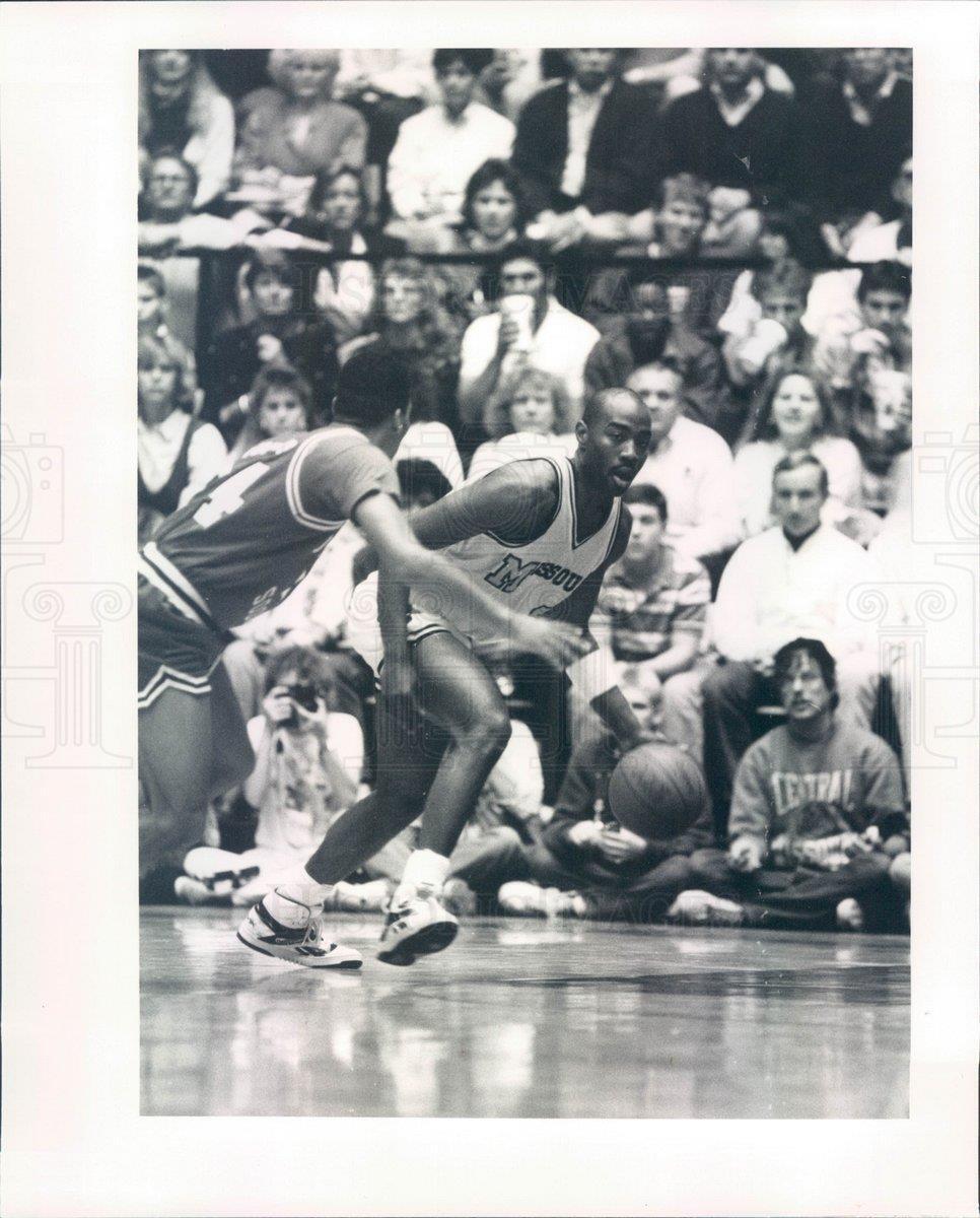 1989 Press Photo Missouri Tigers Basketball Byron Irvin - snb13255