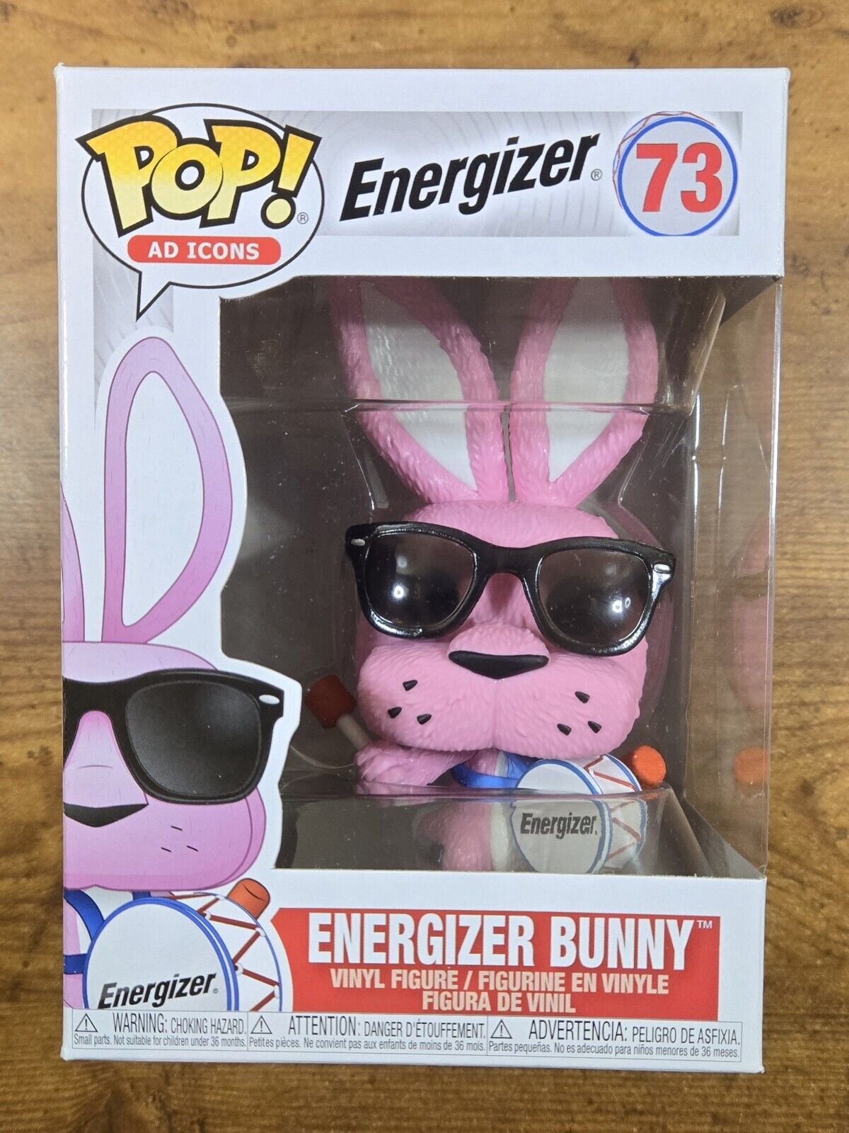 VAULTED Funko POP Ad Icon #73 ENERGIZER BUNNY, 2019 Flocked In Protector, New
