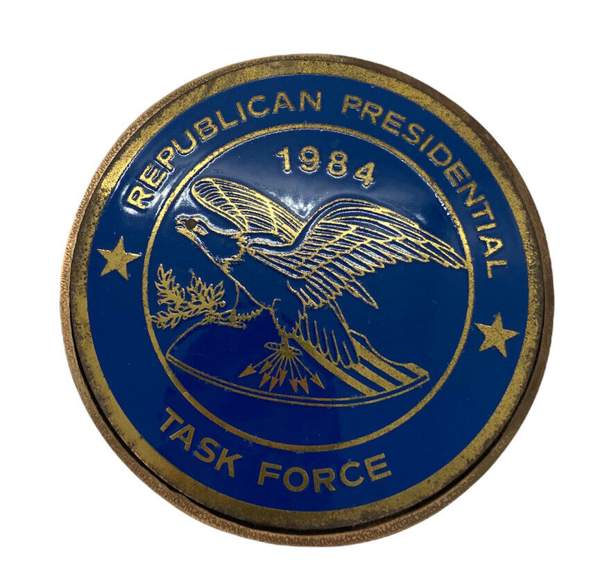Rare 1984 Republican Presidential Task Force Bronze Medal / Pin Large Heavy 11