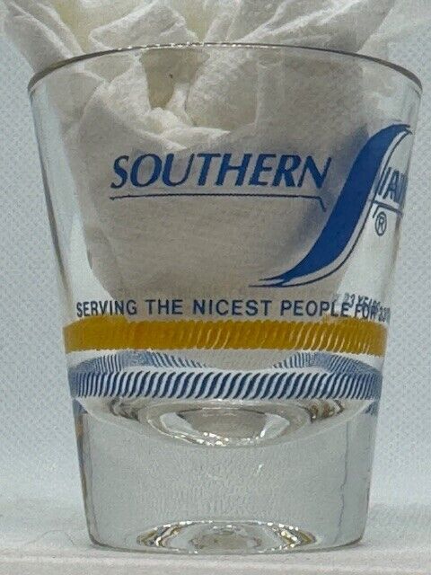 Southern Airways Clear Antique Shot Glass  \