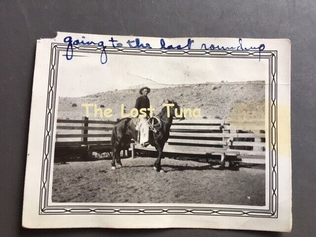 Antique Original Photograph New Mexico Cowboy Horse Last Round up 1930\'s