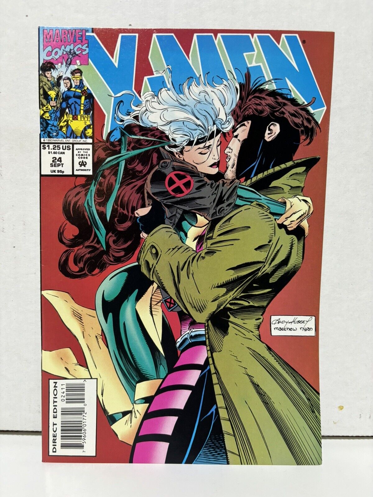 Marvel X-MEN (1993) #24 ROGUE + GAMBIT Kiss Cover Ships FREE