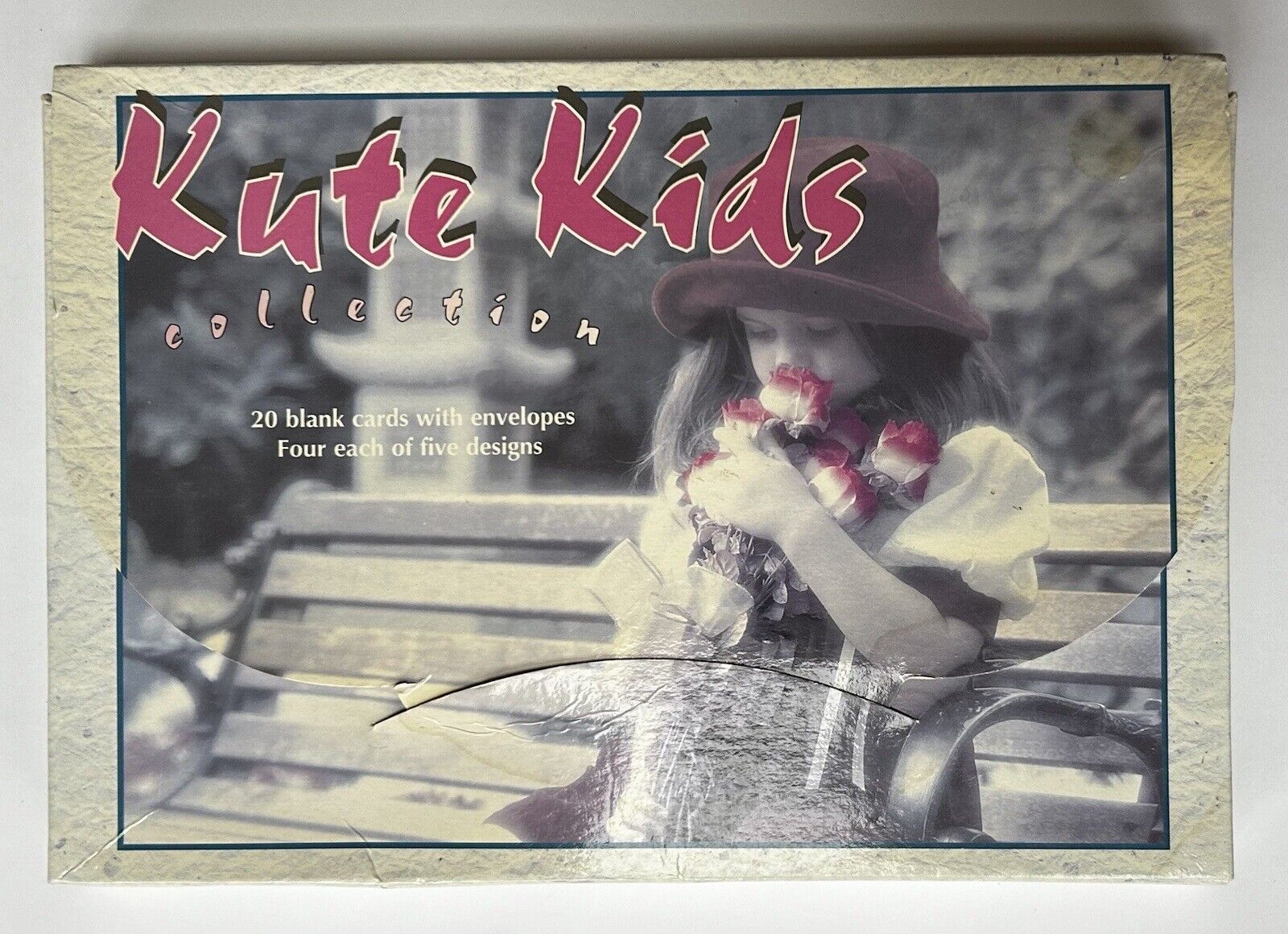 NEW 20 Kute Kids Collection Cards With Envelopes~Blank Inside~Vintage 1998~CUTE