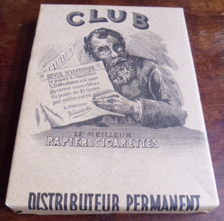 1 Box NOS Modiano Club Square Italy Rolling Papers 60 Packs NO GUM Rare Vintage