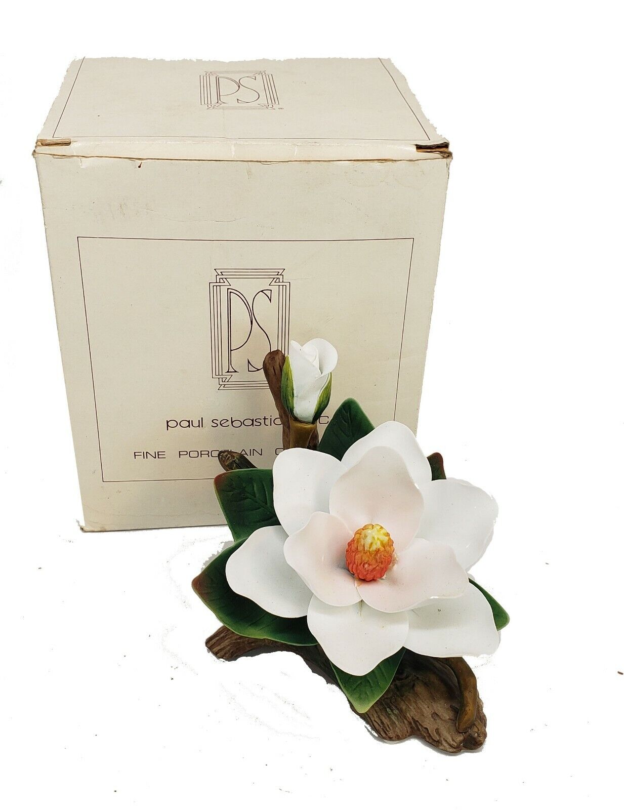 NEW IN BOX Lilly Flower 1990s Paul Sebastian Inc Fine Porcelain Collection