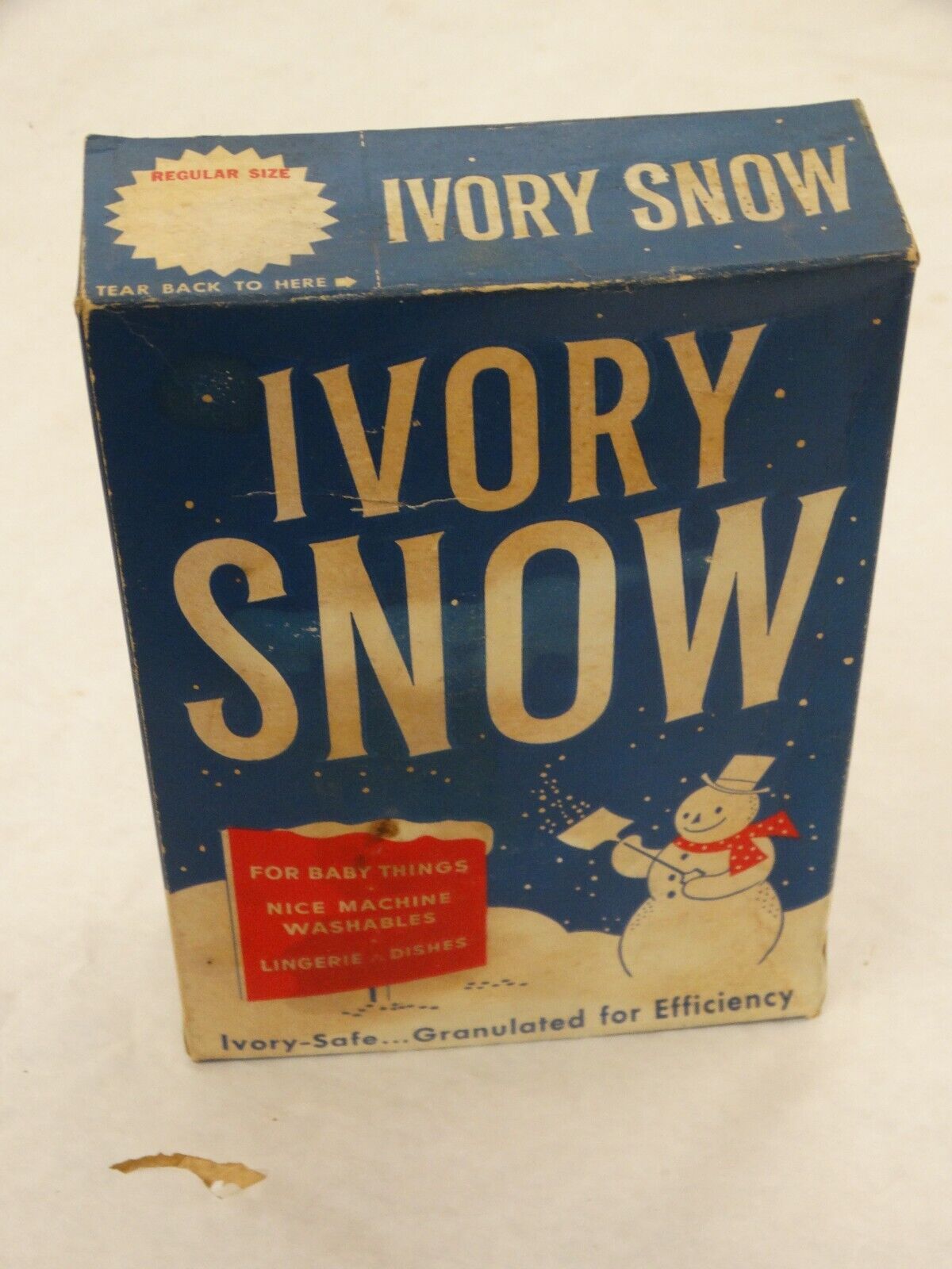 Vintage Ivory Snow Granulated Laundry Detergent - Proctor & Gamble - Snowman