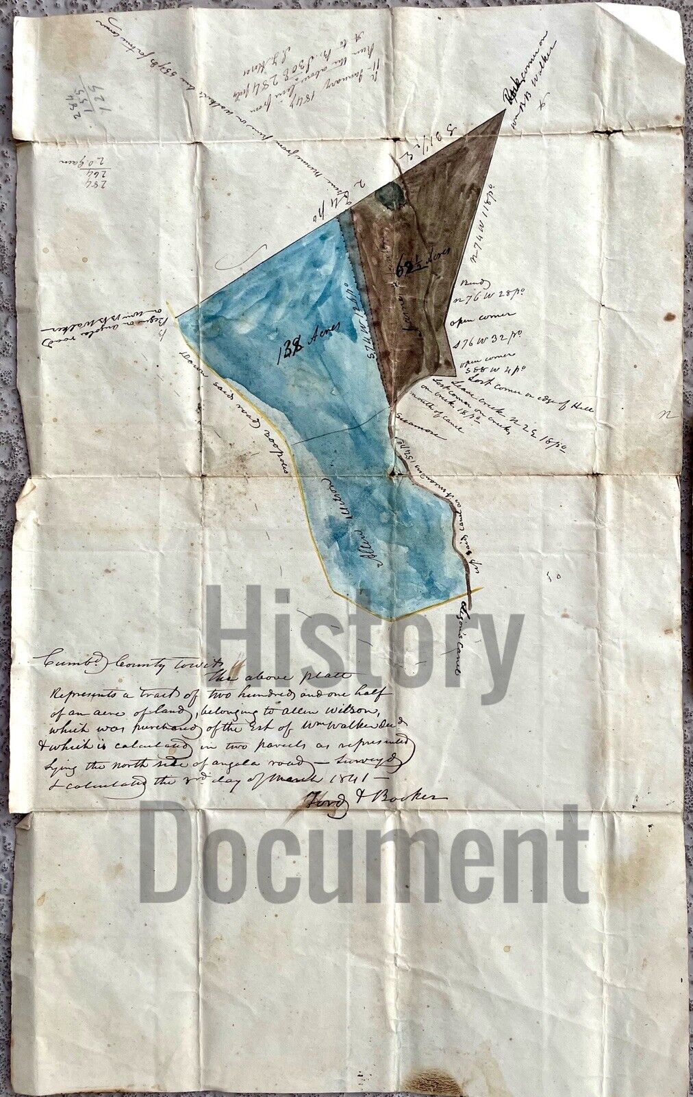 HISTORIC: Walker Slave Plantation Land Survey/Walker Slave Taxes (2 Documents)