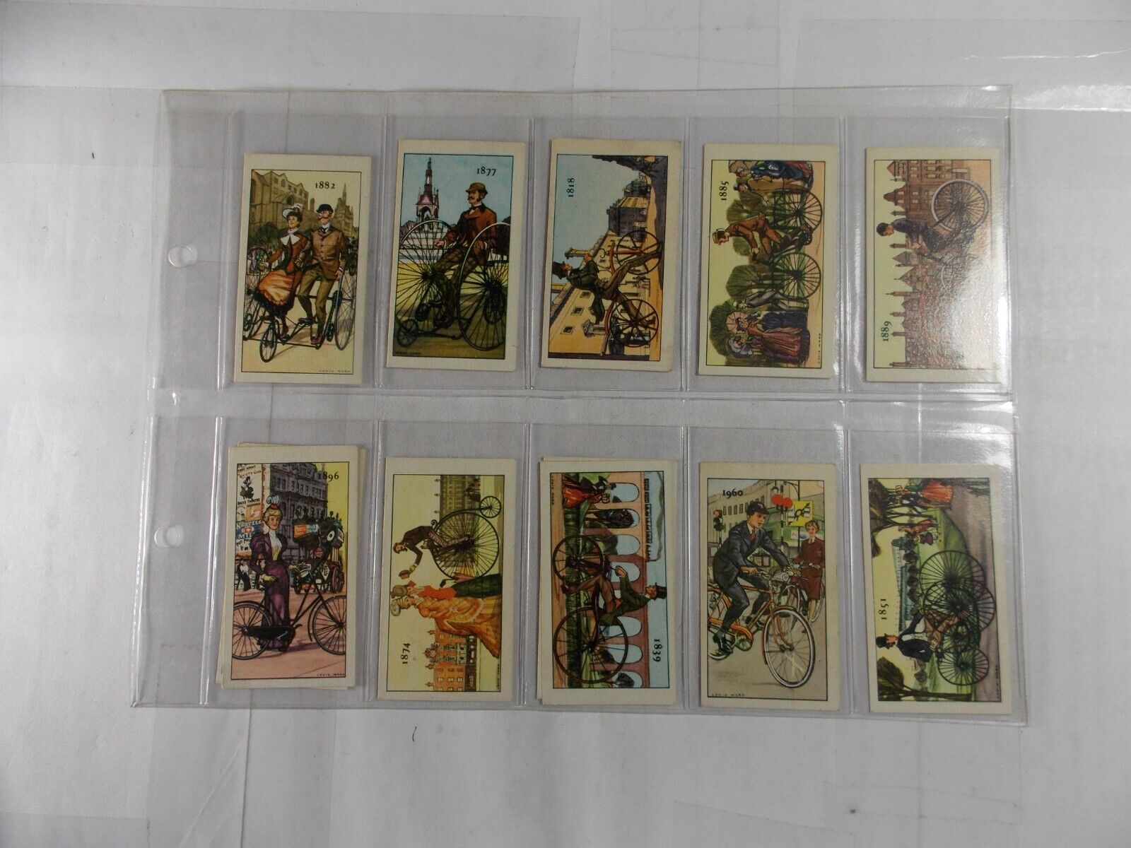 Kelloggs Trade Cards The Story of the Bicycle 1964 Complete Set 12 in Pages
