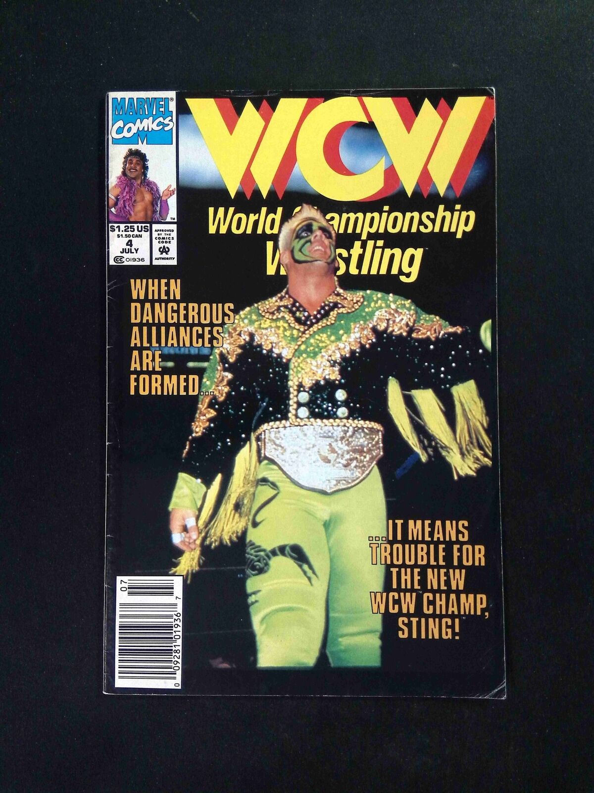 WCW World Championship Wrestling #4  Marvel Comics 1992 VG/FN Newsstand