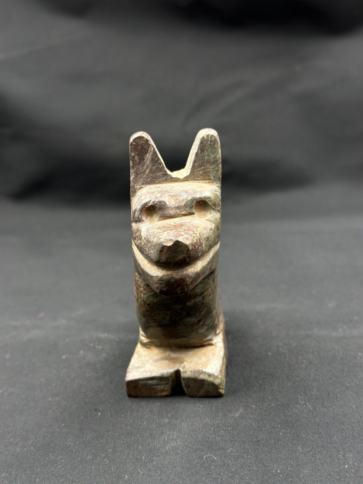 Sumerian Egyptian Old time king Dog Animal to protect kind black stone Unique