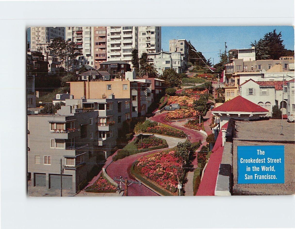 Postcard Lombard Street San Francisco California USA