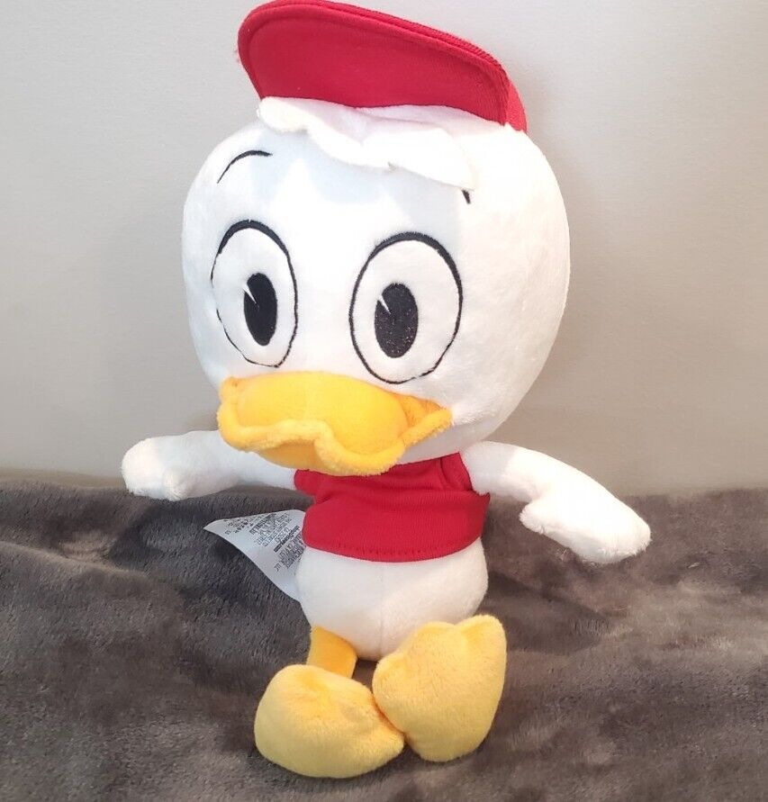 Disney Store DuckTales Huey 10” Stuffed Plush Toy Stitched Eyes Red Shirt & Hat