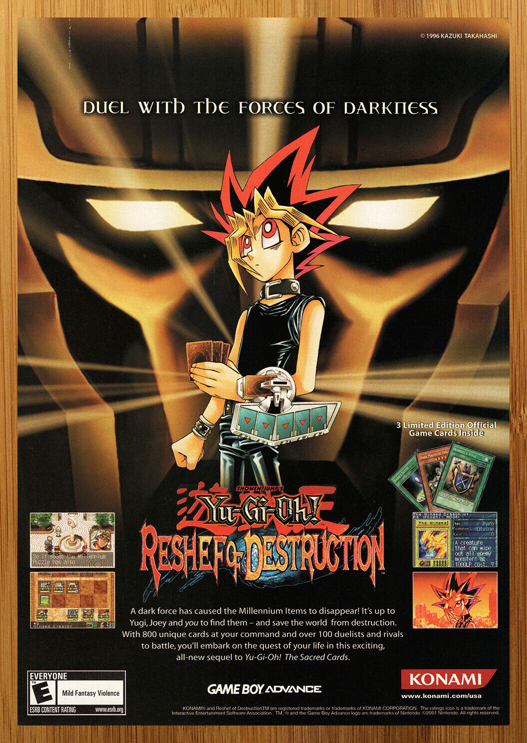 2004 Yu-Gi-Oh Reshef of Destruction GBA Print Ad/Poster Official Promo Art Rare