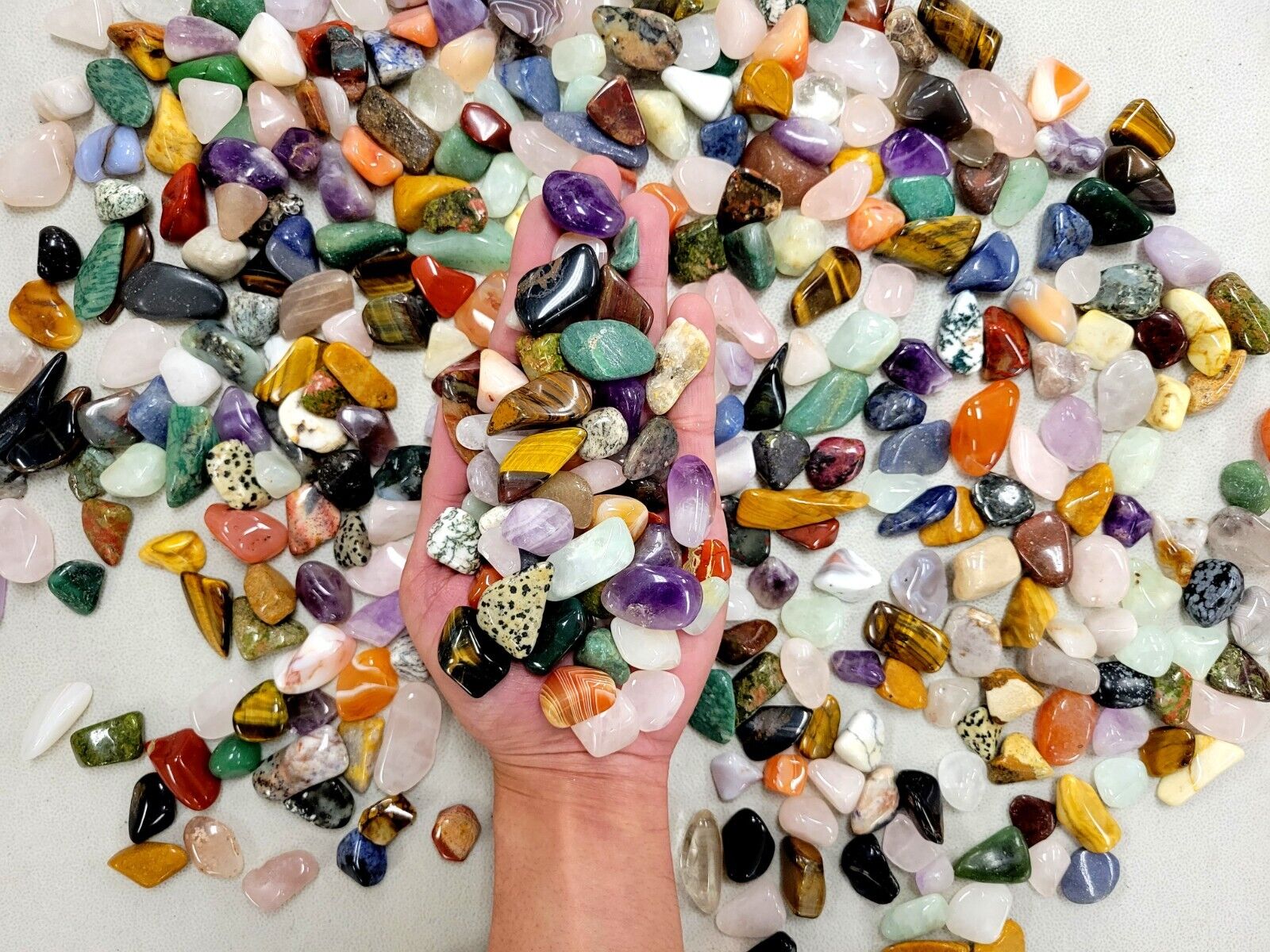 Tumbled Crystals South Africa Mix size Medium Bulk Crystal Tumbles Colorful Gems
