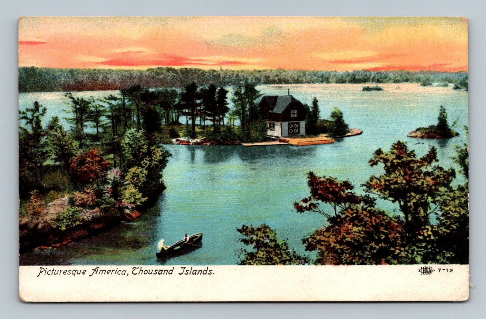 Postcard Picturesque America Thousand Islands POSTED