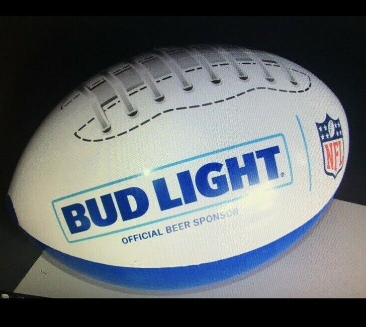 New Bud Light NFL Football  Inflatable Beer Bar Party Pool Blow Up Party Sign B