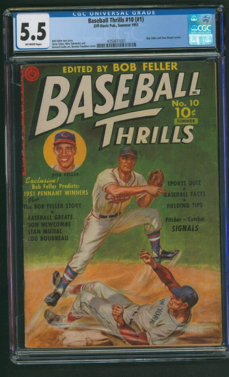 Baseball Thrills No. 10 (#1) CGC 5.5 1951 Ziff-Davis Publishing Comics