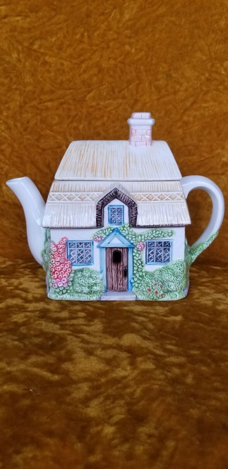 The Village Teapot Collectible Summer Cottage Series  by Annie Rowe 