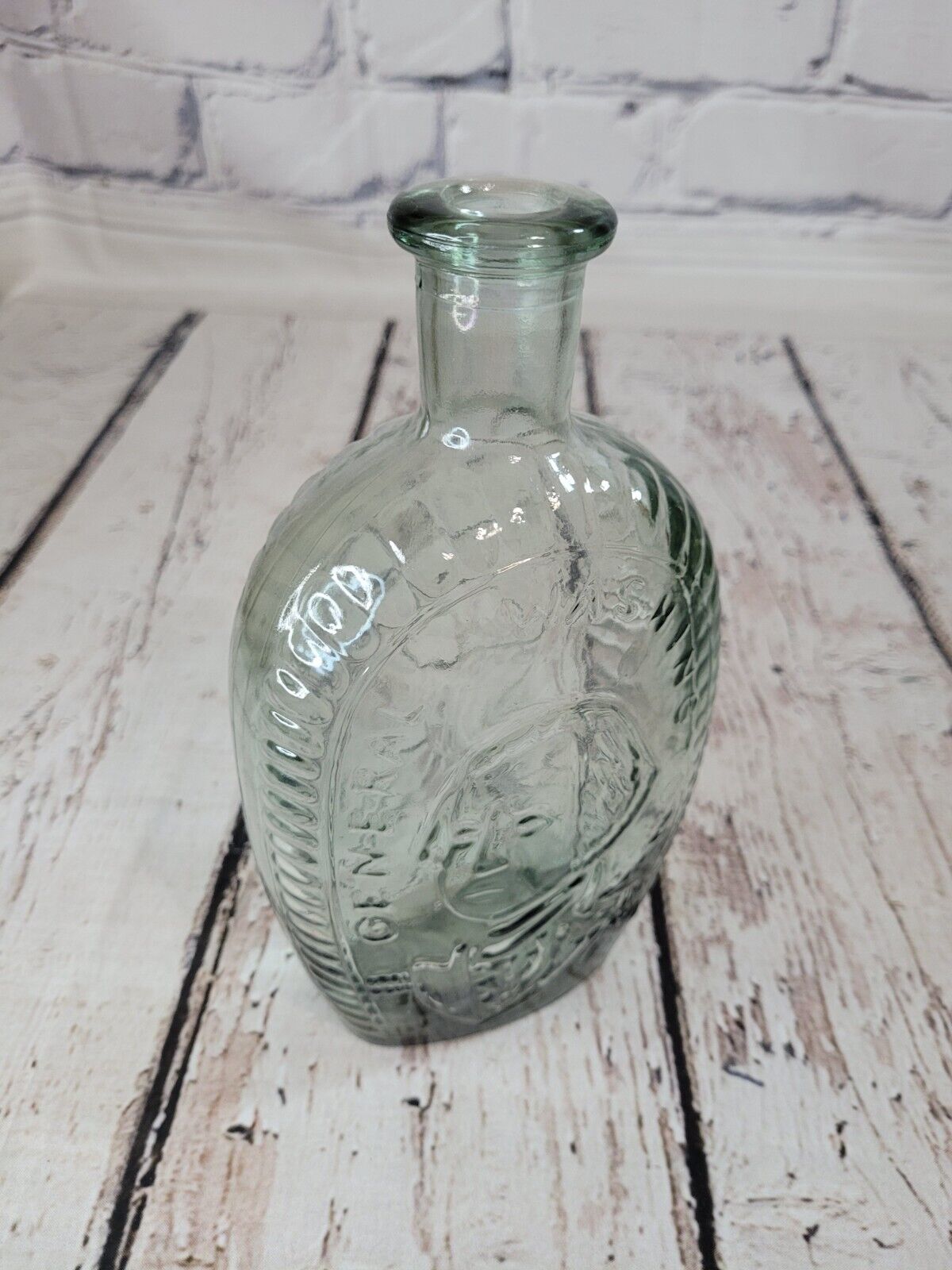 General George Washington Eagle Glass Decanter Bottle 8.75\