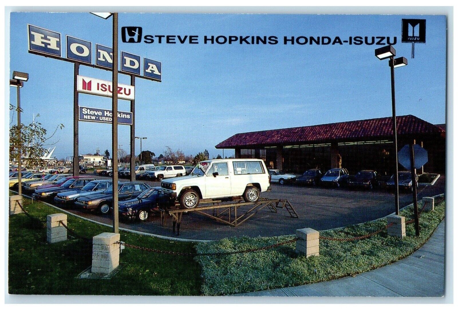 c1960's Steve Hopkins Honda Isuzu Cars Fairfield California CA Vintage Postcard