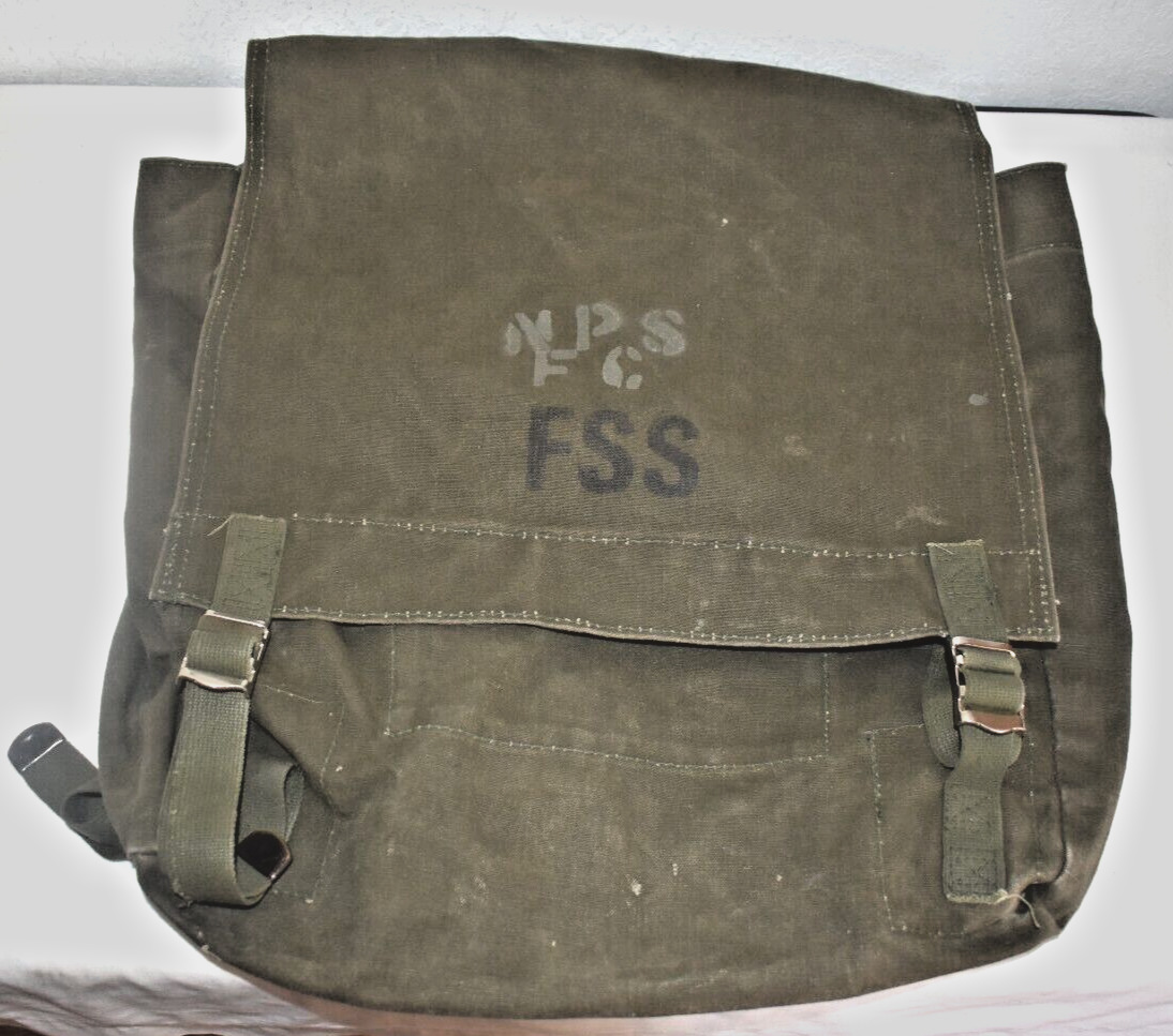 Vintage USFS FSS Green Canvas Type I Backpack Bag Anchor Manufacturing