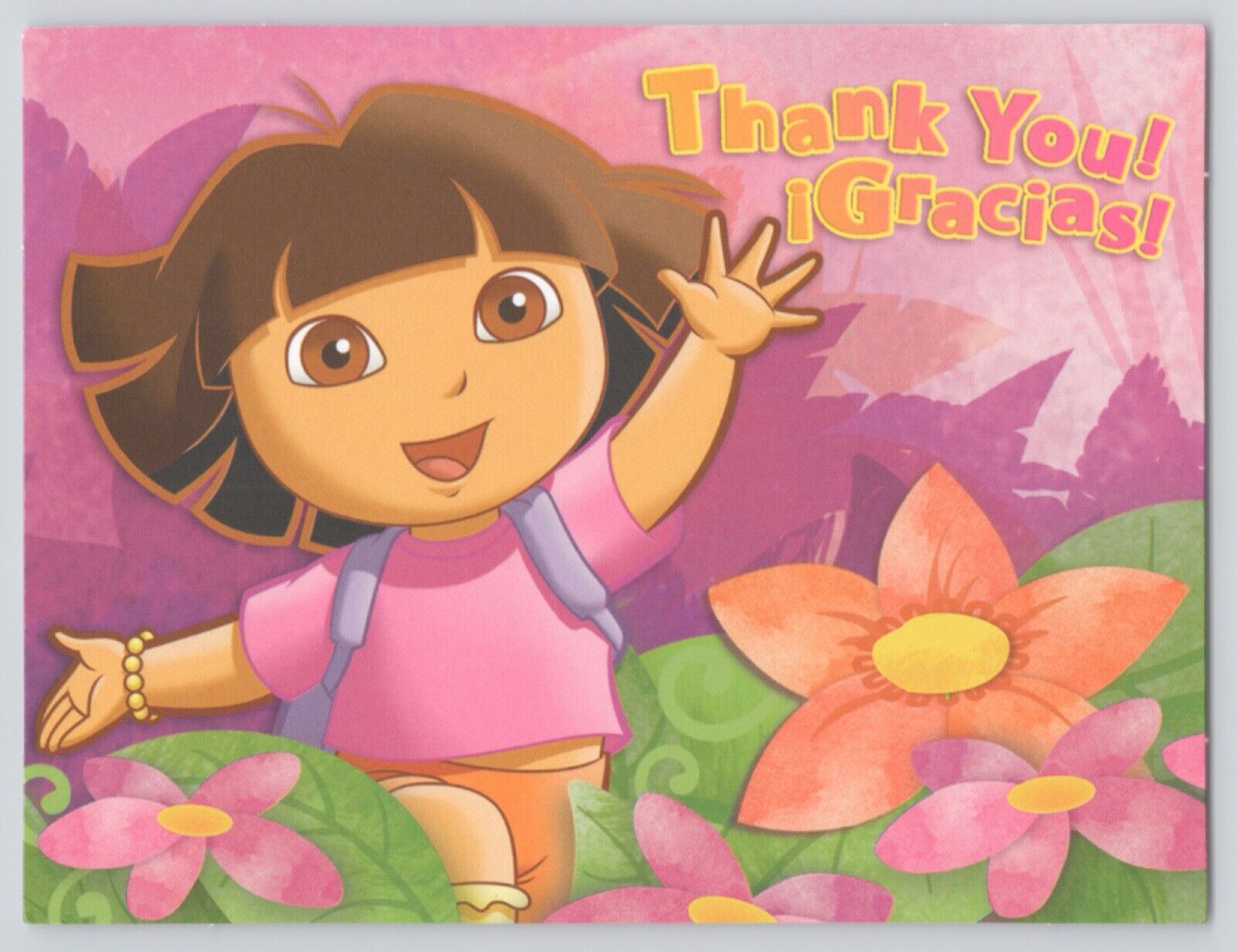 Dora The Explorer Postcard Nickelodeon Thank You Gracias Single 1 New